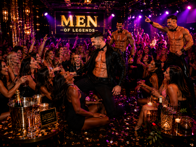 Men of Legends Male stripper performing in a private party