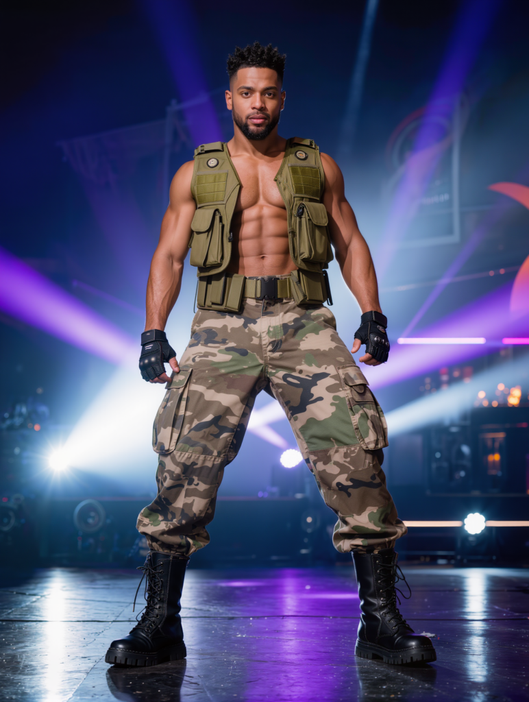 Soldier Male Stripper NYC | Men of Legends Soldier male stripper performing at Men of Legends male revue show in New York City