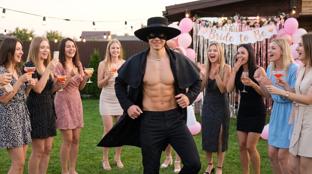 Zorro Male Stripper NYC Masked Hero birthday Party Performer Zorro Male Stripper NYC Masked Hero birthday Party Performer